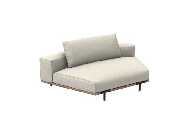 Ethimo Costiera Module d'angle Alu Carbon + Teak Maiorca 