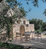 Ethimo Enjoy Table repas 70x70cm H:75cm Plateau céramique 