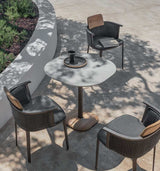 Ethimo Enjoy Table repas 70x70cm H:75cm Plateau céramique 