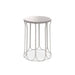 Ethimo Folia Table basse Ø34cm h:46cm Limestone White + Nebbia 