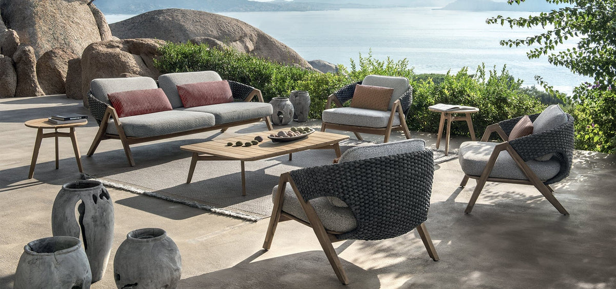 Ethimo Knit Fauteuil Lounge bas dossier 