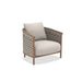 Ethimo Patio Fauteuil Club Lounge, coussins non inclus Natural Teak + Light Grey Rope 