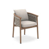 Ethimo Patio Fauteuil repas, coussins non inclus Natural Teak + Rope Laguna 