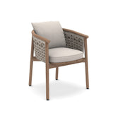 Ethimo Patio Fauteuil repas, coussins non inclus Natural Teak + Rope Laguna 