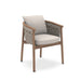 Ethimo Patio Fauteuil repas, coussins non inclus Natural Teak + Rope Laguna 