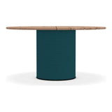 Ethimo Patio Table repas Ø140cm h:72cm Rope Laguna - Natural Teak 