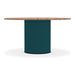 Ethimo Patio Table repas Ø140cm h:72cm Rope Laguna - Natural Teak 