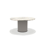 Ethimo Patio Table repas Ø140cm h:72cm Rope Light Grey - Cipollino Marble 