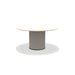 Ethimo Patio Table repas Ø140cm h:72cm Rope Light Grey - Travertino Glossy 