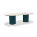 Ethimo Patio Table repas ovale 240x120cm h:72cm Rope Laguna - Cipollino Marble 