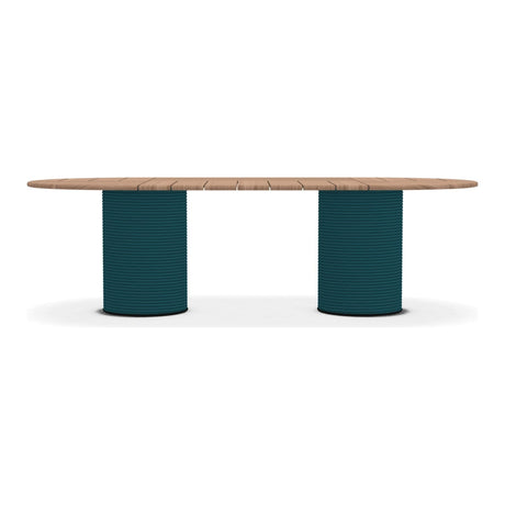 Ethimo Patio Table repas ovale 240x120cm h:72cm Rope Laguna - Natural Teak 