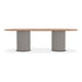 Ethimo Patio Table repas ovale 240x120cm h:72cm Rope Light Grey - Natural Teak 