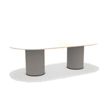 Ethimo Patio Table repas ovale 240x120cm h:72cm Rope Light Grey - Travertino Glossy 