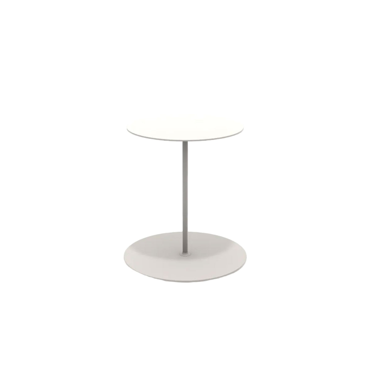 Ethimo Tender Table d'appoint Ø50cm h:56cm Alu Limestone White 