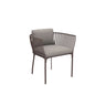 Ethimo Venexia Fauteuil repas, coussins non inclus Aluminium Caramel 