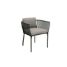 Ethimo Venexia Fauteuil repas, coussins non inclus Aluminium Dark Green 