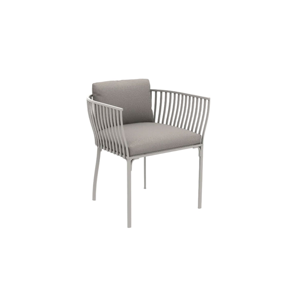 Ethimo Venexia Fauteuil repas, coussins non inclus Aluminium Limestone White 