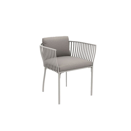 Ethimo Venexia Fauteuil repas, coussins non inclus Aluminium Limestone White 
