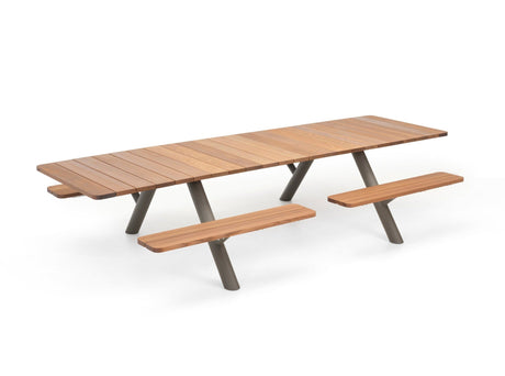 Extremis Panigiri Picnic Table avec bancs 326x180cm Earth 