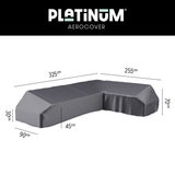 Platinum AeroCover Housse de protection pour salon d'angle Lounge à plateforme forme L Droite 325x255x90cm H:30/45/70cm