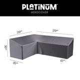 Platinum AeroCover Housse de protection pour salon d'angle Lounge forme L Gauche Haut dossier 270x210x85cm H:65/90cm