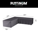 Platinum AeroCover Housse de protection pour salon d'angle Lounge forme L 235x235x100cm H:70cm