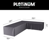 Platinum AeroCover Housse de protection pour salon d'angle Lounge forme L Droite 330x255x100cm H:70cm