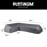 Platinum AeroCover Housse de protection pour salon d'angle Lounge à plateforme forme L Gauche 325x255x90cm H:30/45/70cm
