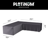 Platinum AeroCover Housse de protection pour salon d'angle Lounge forme L 255x255x100cm H:70cm