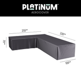 Platinum AeroCover Housse de protection pour salon d'angle Lounge forme L Gauche 330x255x100cm H:70cm
