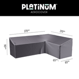 Platinum AeroCover Housse de protection pour salon d'angle Lounge forme L Droite Haut dossier 270x210x85cm H:65/90cm