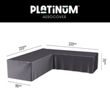 Platinum AeroCover Housse de protection pour salon d'angle Lounge forme L 220x220x90cm H:70cm