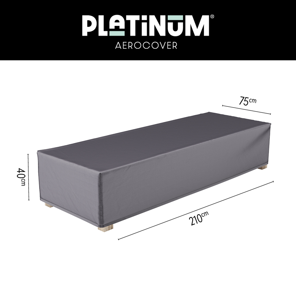 Platinum AeroCover Housse de protection pour Chaise longue 210x75cm H:40cm