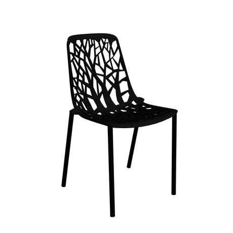 Fast Forest Chaise repas empilable Black 2