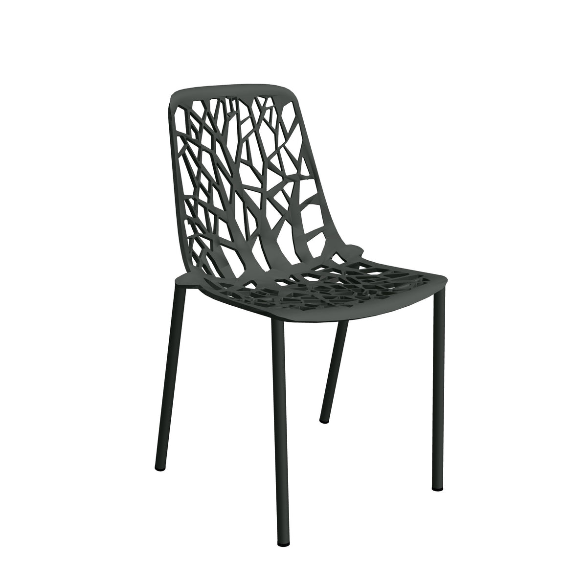 Fast Forest Chaise repas empilable Metallic Grey 9