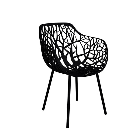 Fast Forest Fauteuil repas avec accoudoirs Black 2