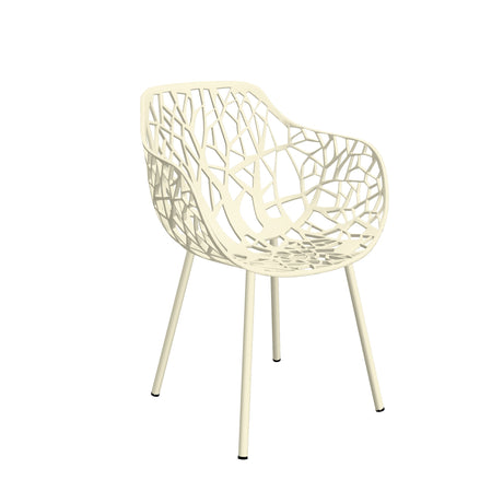 Fast Forest Fauteuil repas avec accoudoirs Butter White 27