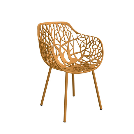 Fast Forest Fauteuil repas avec accoudoirs Mustard Yellow 28