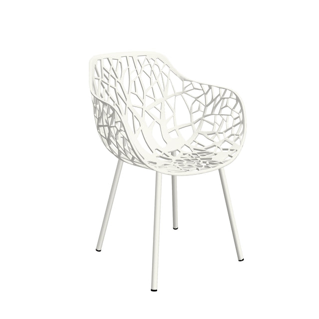 Fast Forest Fauteuil repas avec accoudoirs White 1