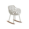 Fast Forest Iroko Fauteuil Rocking Chair à bascule avec pieds en bois Powder Grey 14 
