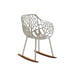 Fast Forest Iroko Fauteuil Rocking Chair à bascule avec pieds en bois Powder Grey 14 