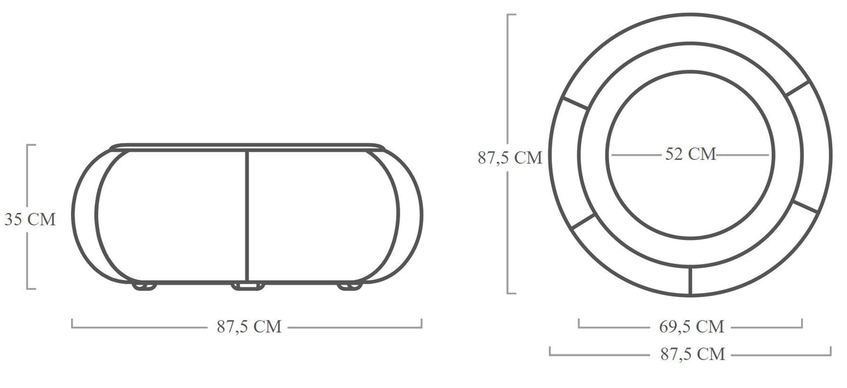 Fatboy Dumpty Table d'appoint gonflable / Pouf Outdoor 