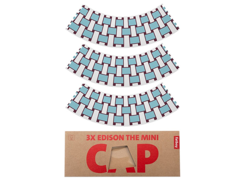Fatboy Edison the Mini Cappie Set de 3 abat-jours amovibles Basket Weave Sky 