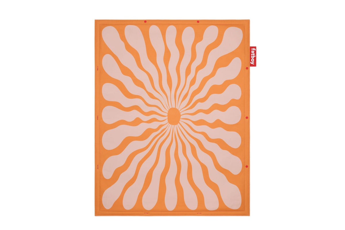 Fatboy Flying Carpet - Tapis de pique-nique 180x140cm Outdoor Liquid Flower Orange 