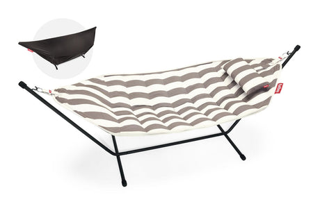 Fatboy Headdemock Superb Deluxe Hamac Outdoor avec structure et têtière Stripe Cacao 