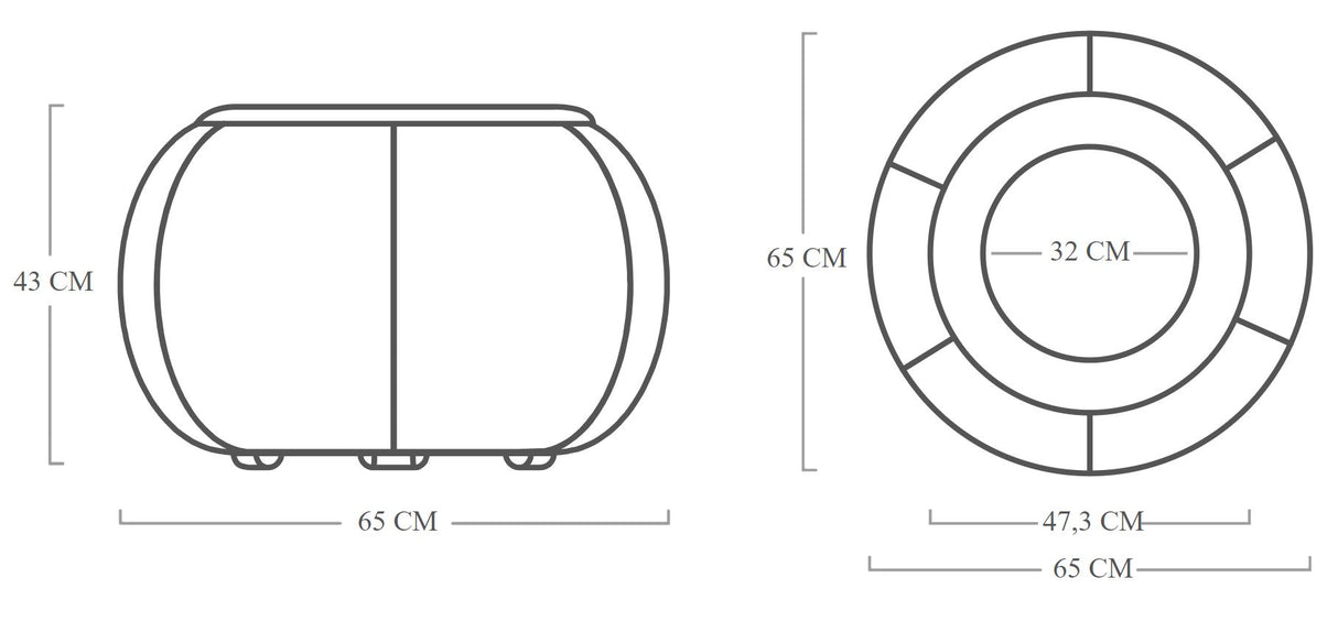 Fatboy Humpty Table d'appoint gonflable / Pouf Outdoor 