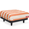 Fatboy Paletti Pouf/Repose-pieds avec coussin laminé Stripe Orange Creme Olefin 