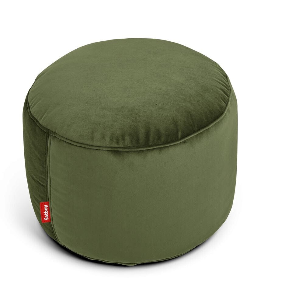 Fatboy Point Velvet Pouf rond Ø50cm Indoor Polyester effet velours Recycled Deep Green 