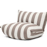 Fatboy The BonBaron Outdoor Pouf avec Dossier Outdoor Stripe Cacao Olefin 