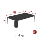 Fermob Bebop Table basse 120 x 70cm - h.29cm 